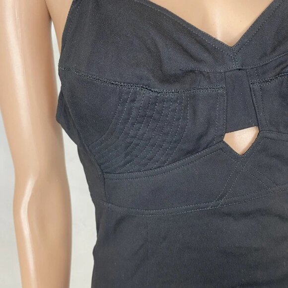 NEW DOLCE & GABBANA Vintage Bustier Back Strap Mini Dress Size M / IT 42 | Black - Picture 3 of 10